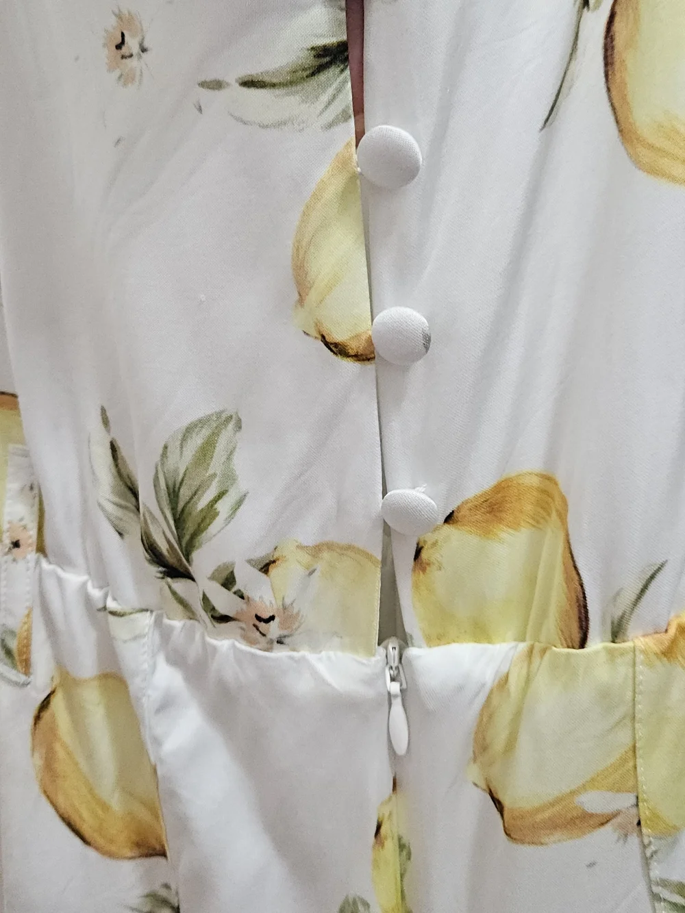 For Love And Lemons Limonada White Lemon-Print Cropped Jumpsuit
